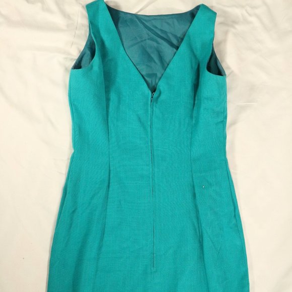 KARIN STEVENS Sleeveless Green Dress Sz 8 US - Picture 8 of 12